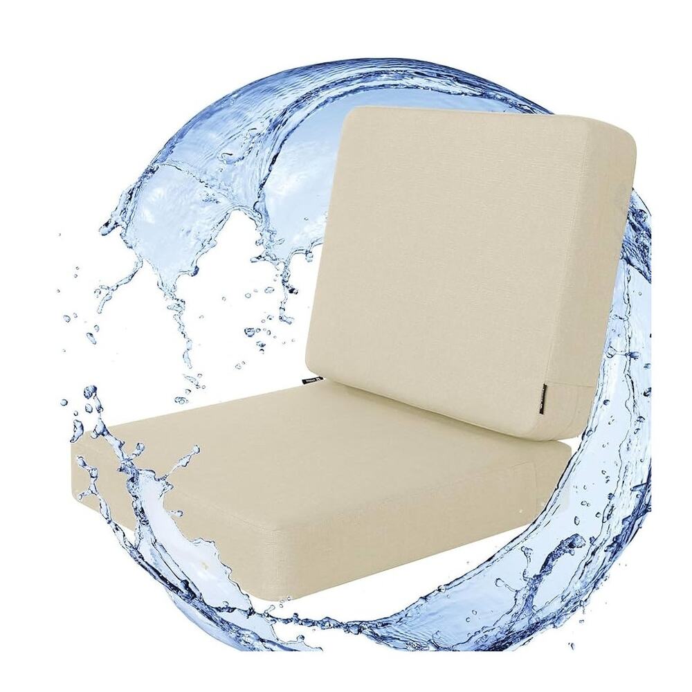 Favoyard Outdoor Deep Seat Cushion Set, Beige